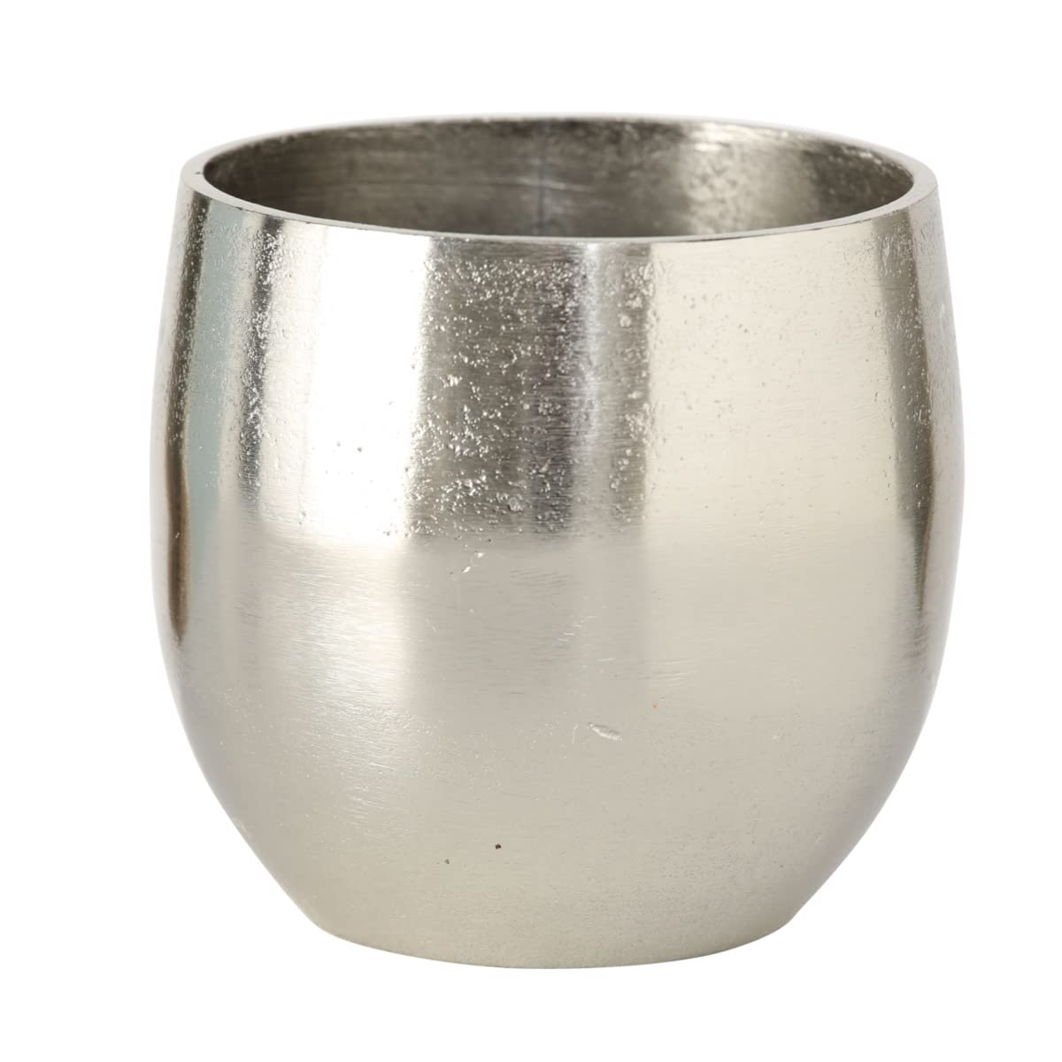 Boltze Pflanztopf Flaire 2-teilig (ø 14 cm / 19 cm, Blumentöpfe aus Metall / Aluminium, klassisches Design, Töpfe für Zimmerpflanzen) 3833500, Silber