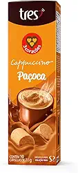 Cápsula de Cappuccino Paçoca 3 Corações 10 unid