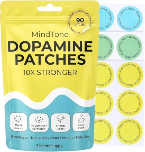 MindTone Dopamine Patches Extra Strength – 90 Count Plant-Based Non-GMO