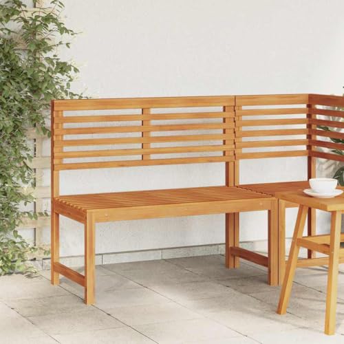 Banco de jardín de madera resistente exterior de 100cm para terraza 4