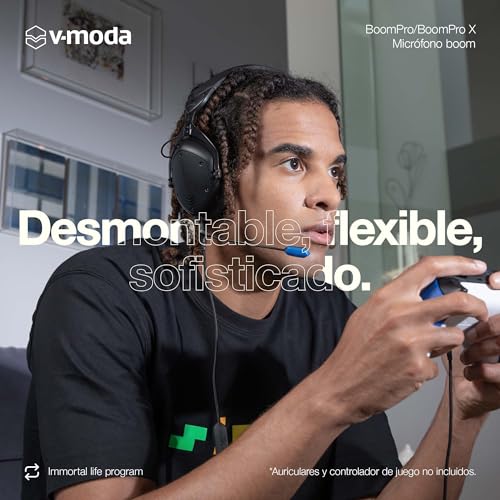 Micrófono con botón de silencio BoomPro X V-Moda y rueda de volumen para optimizar tu audio 2