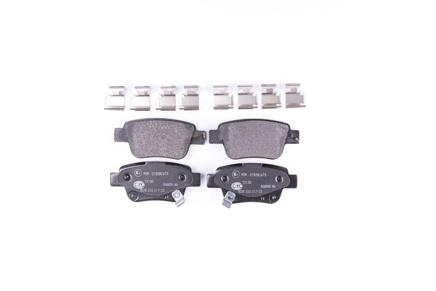 HELLA 8DB 355 017-331 Brake pad set - with acoustic wear warning - T3130 - for e.g. TOYOTA