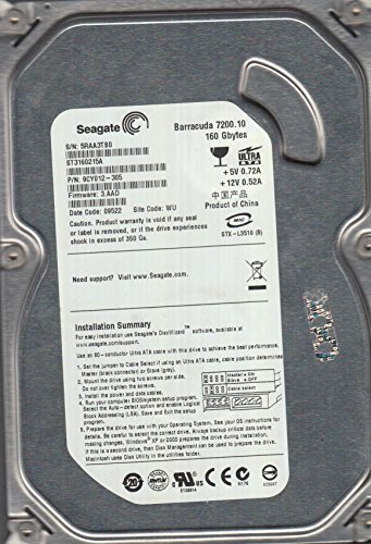 Image of Seagate ST3160215A 160GB 7200 RPM ATA 3.5 HD inch