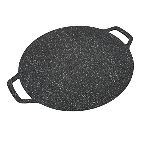PNAJFUEL Sartén para Barbacoa Coreana, Plancha Portátil para Barbacoa con Aergonómicas, Parrilla Antiadherente para Fogones/38Cm