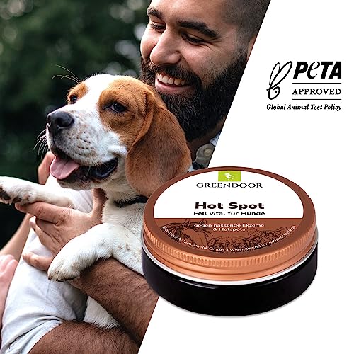 GREENDOOR Hot Spot Balsam 50ml, Fell vital Hund, bei punktuellen Entzündungen, Linderung des Juckreizes, Regeneration der Haut