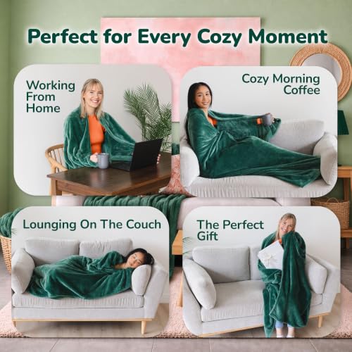 Image of Super Blanky Wearable Blankets for Women & Men, Graduation Day Gift for Her, Cozy Gifts for Women, Wife Birthday Gifts Ideas