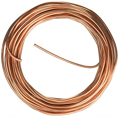 Image of ART IFACT 20 Meters of Bare Copper Wire - Dead Soft - 99.9% Pure Copper Wire - Without Enameled - DIY Jewellery, Artistic & Science Projects (14 Guage (2.032mm))