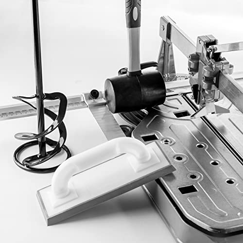 HARDY Farb- und Putzmischer Kompatibel mit allen SDS Plus Bohrern zum Mischen von Klebemörtel, Ausgießer, Doppelspirale, Edelstahl 75x400mm