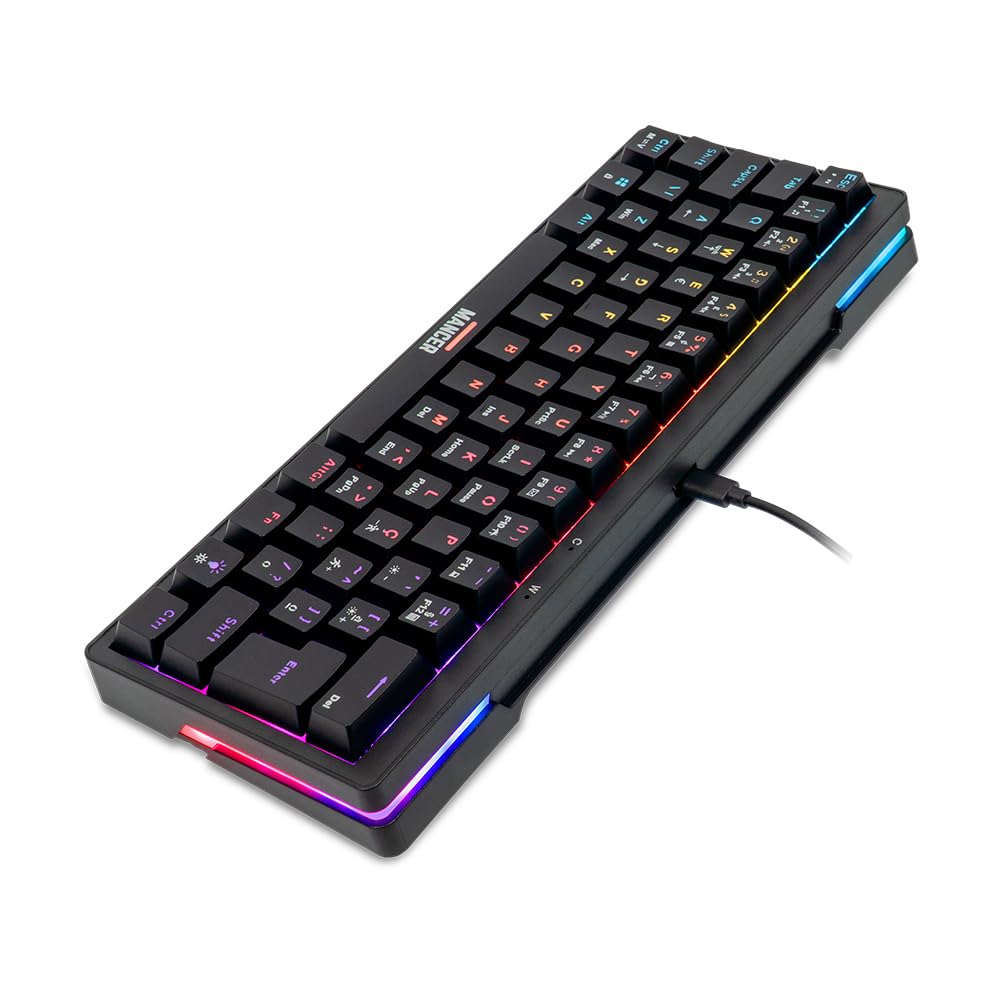 Teclado Mecanico Mancer Zarion | Rainbow | ABNT2 |Switch Vermelho