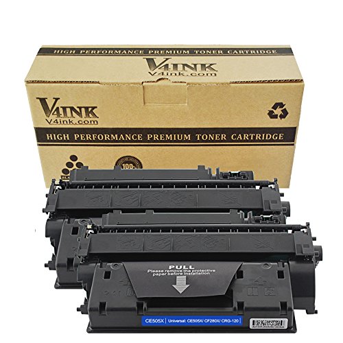V4INK 2 Pack Compatible Replacement for 80X CF280X Toner Cartridge - for use in HP Laserjet Pro 400 M401dne, HP Pro 400 M401n, HP Pro 400 M401dw, HP Pro 400 MFP M425dn Series Printers