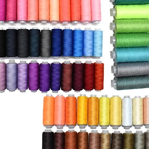 Sewing Thread 60 Colors Sewing Industrial Machine and Hand Stitching Cotton Sewing Thread (60 Color) Cover