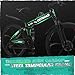 Outroad 26 Inch Folding Mountain Bike, 21 Speed Full Suspension High-Carbon Steel MTB Foldable Bicycle, Dual Disc Brake Non-Slip Folding Bikes for Adults/Men/Women,Black