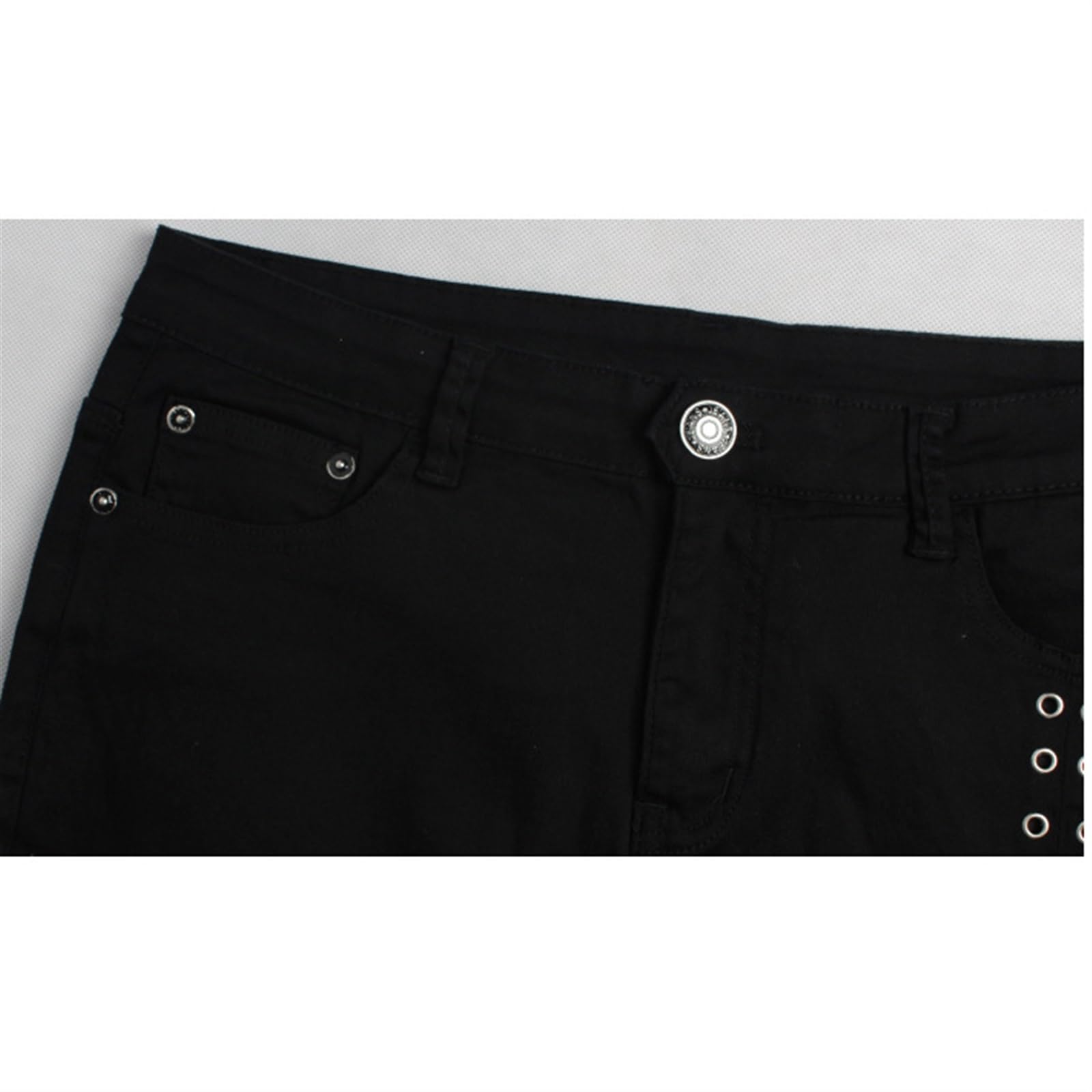 Falda Mujer Botón Mini Jeans Falda Falda Vaquera con Bolsillo Cintura Alta