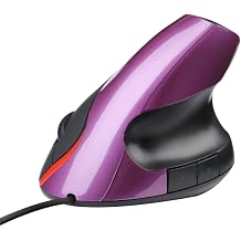 Gaming Mouse USB Wired Mouse for Laptop PC 5 Buttons Precision Scroll Wheel Vertical Mouse Soft Touch Quiet Click Computer Mouse Laptop Mouse with Cord Purple