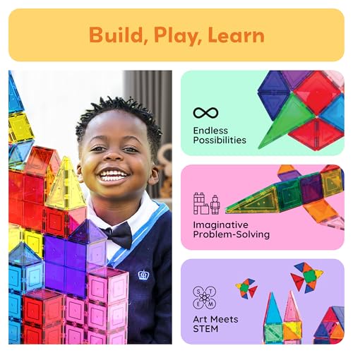 PicassoTiles 100-Piece Magnetic Building Tiles Set — view 9
