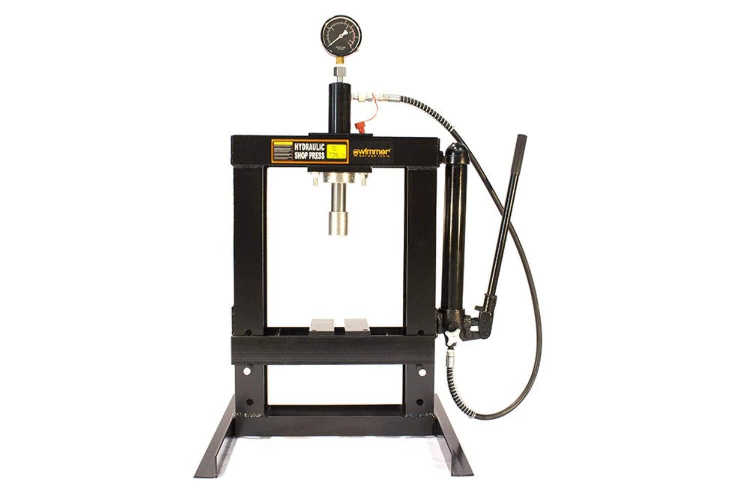 10 Ton Shop Press Floor Bench Press Plates Hydraulic Equipment w/ Gauge - SP10
