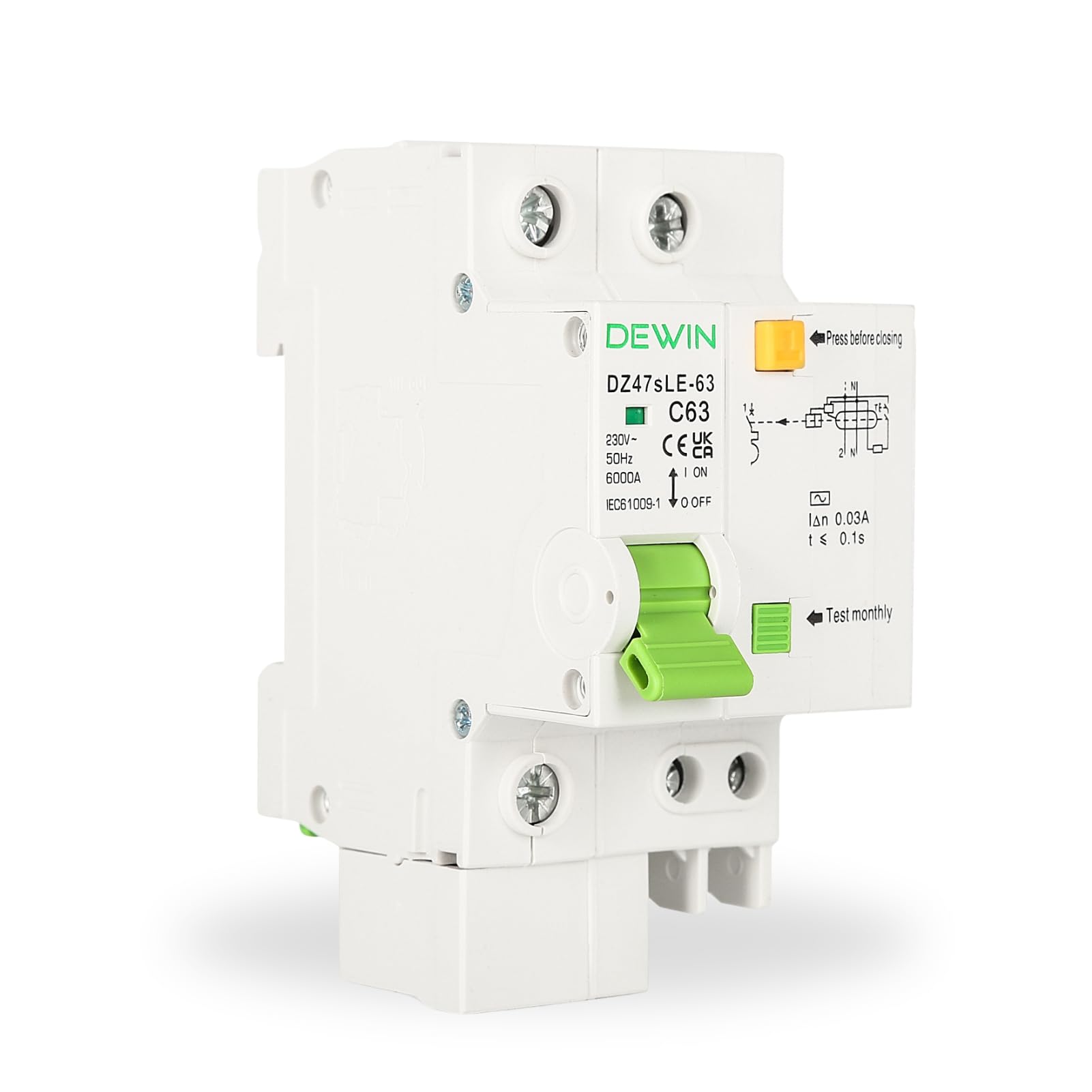 Interruttore Differenziale Wengat WGL8-80 Tipo A 40A - Protezione 30mA Per Sicurezza Elettrica - Foto 6