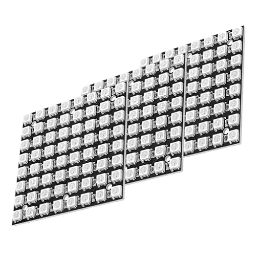 GERUI 3 unidades U 64 LED Matrix Panel CJMCU-8 x 8 Módulo WS2812 5050 RGB en controlador de color a todo color, placa de desarrollo compatible para Arduino y para Raspberry | Ya disponible en tu tienda friki favorita! En mundofriki.es!