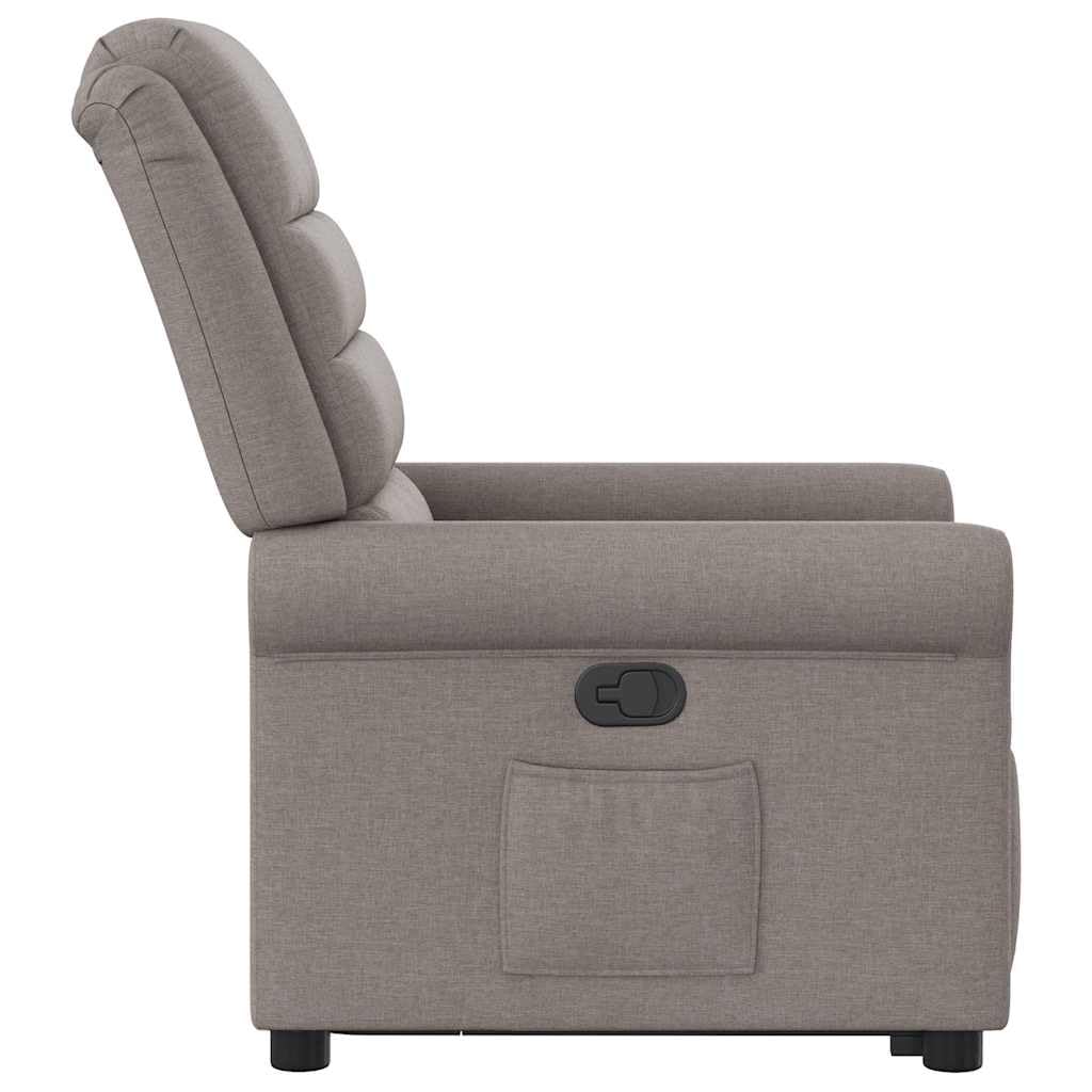 Sillón elevador reclinable, color gris tórtola