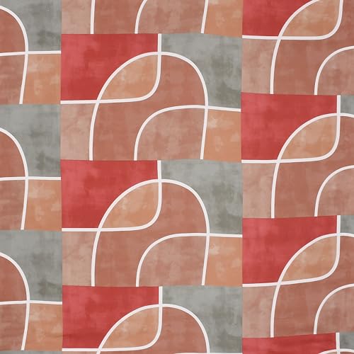 Image of KAWI Elastic Fitted Printed Bedsheets Queen Size (60 inchx78 inch) Cotton Feel Dpuble Bed, 2 Pillow Covers 200TC - Red Colour