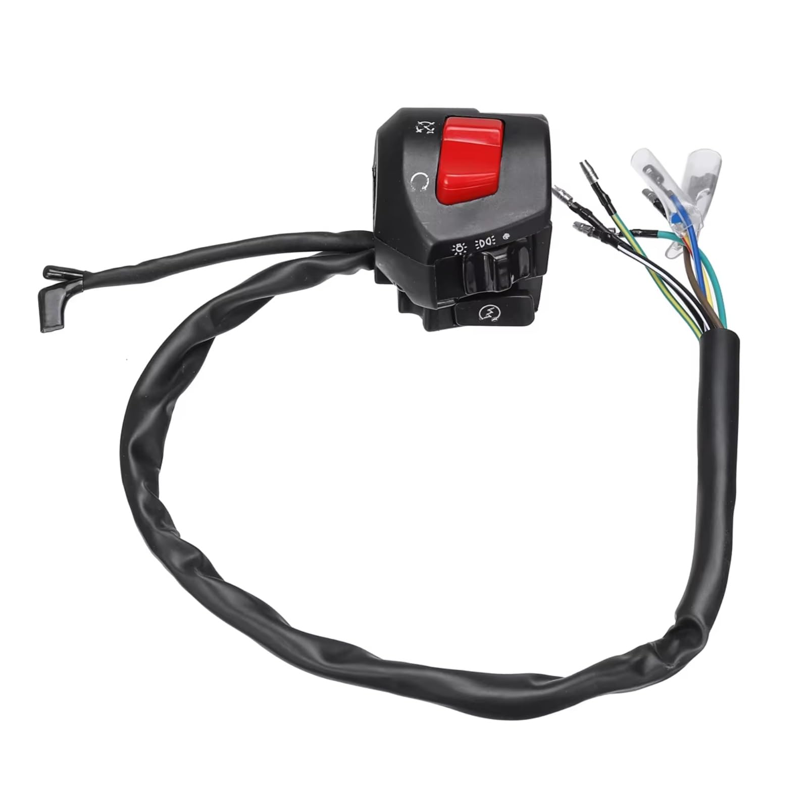 Interrupteur d'allumage verrouillable 7/8" pour Moto,klaxon,Clignotant,Interrupteur de Phare,démarrage électrique 12V,Double accélérateur,Commandes universelles pour Guidon,pièces détachées pour Moto