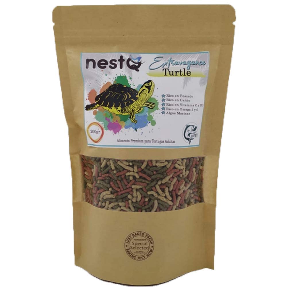 Pienso Nutritivo para Tortugas de Agua - 200g Sabor a Pescado - Ideal para Tortugas Acuáticas de Florida - Sticks para Reptiles y Alimento Baby