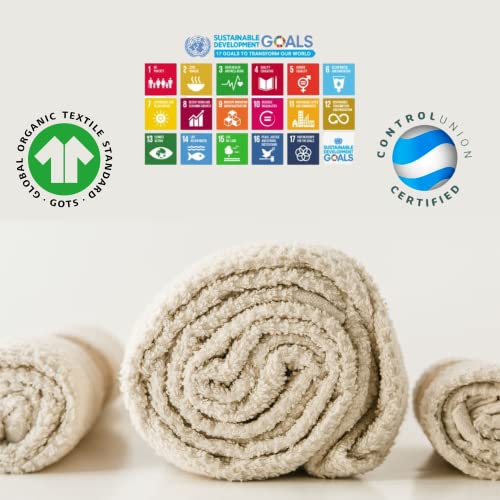 Anact - Hemp Hand Towel - Fast Drying Organic Cotton Blend Spa Quality Hand Towel - 55% Hemp, 45% Organic Cotton, 16" X 28" Textured Absorbent Hand Towel - White, 2Pcs #TOP2