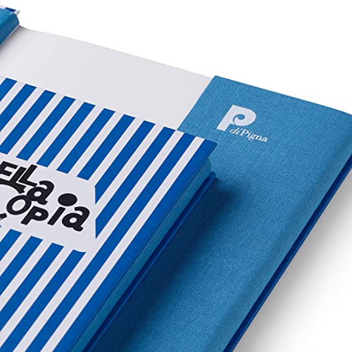 Carnet de notes PdiPigna 15x21 cm bleu avec couverture rigide premium - 7