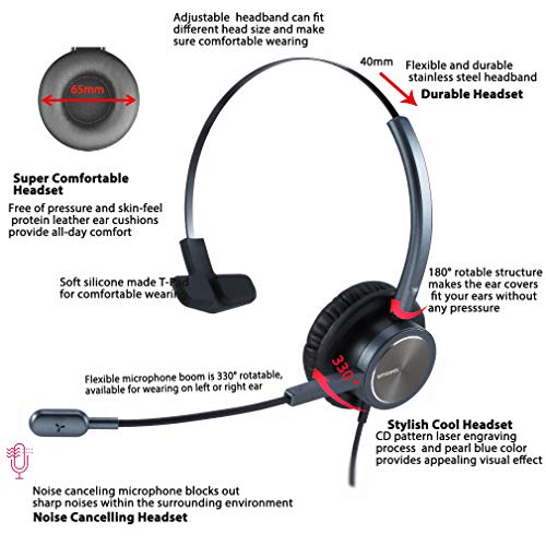 3.5/USB Computer PC Headset con microfono a