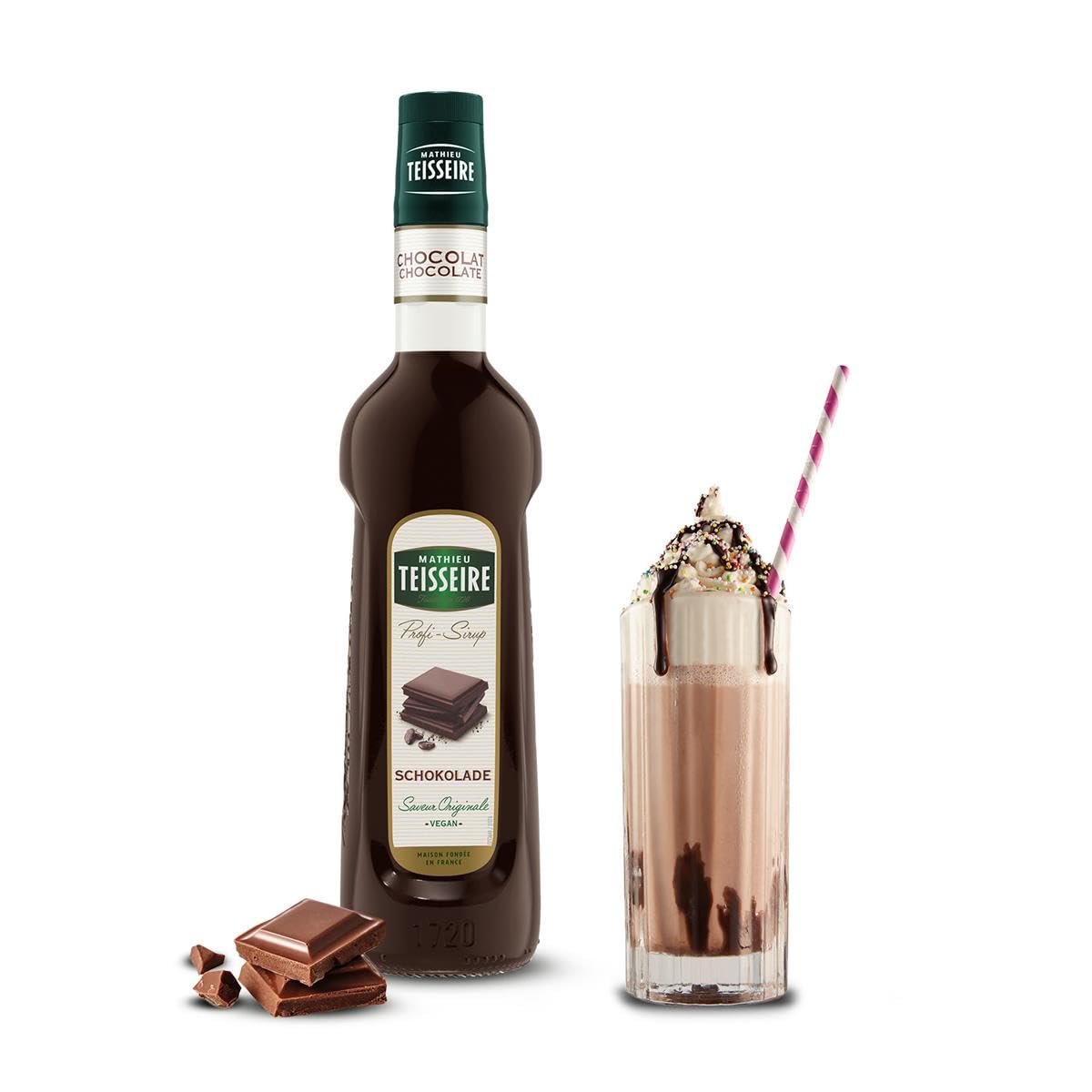 Mathieu Teisseire Getränke-Sirup Schokolade 0,7L - Cocktails (3er Pack)