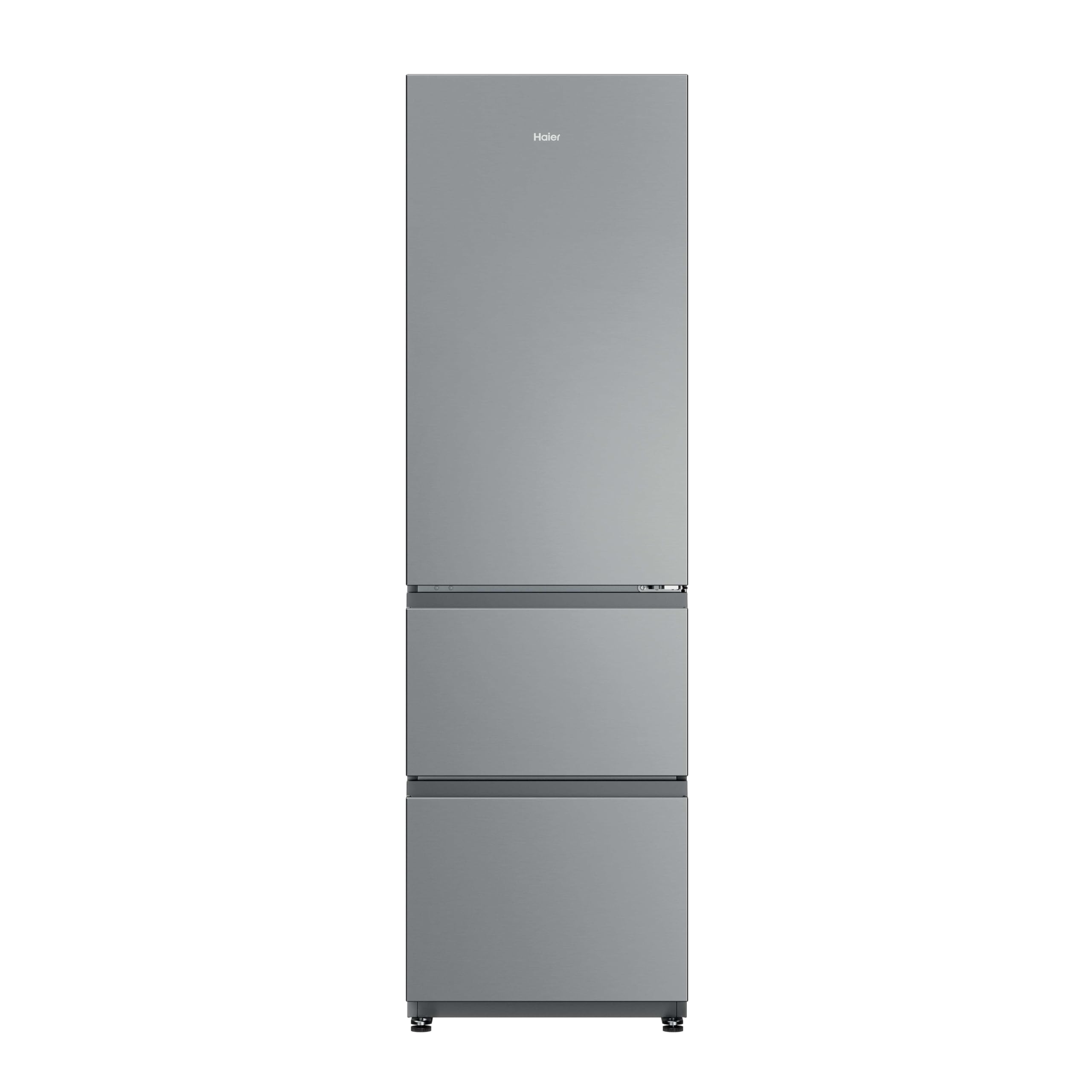 Haier 3D 55 Series 3 HTR3518ENMX - Frigorífico Combi, Cajones Direct Access, Circular AirFlow, 303L, My ZonePro, FunciónECO, Total No Frost, Ancho 54,​5cm, Motor Inverter, LuzLED, Display Interno, Inox