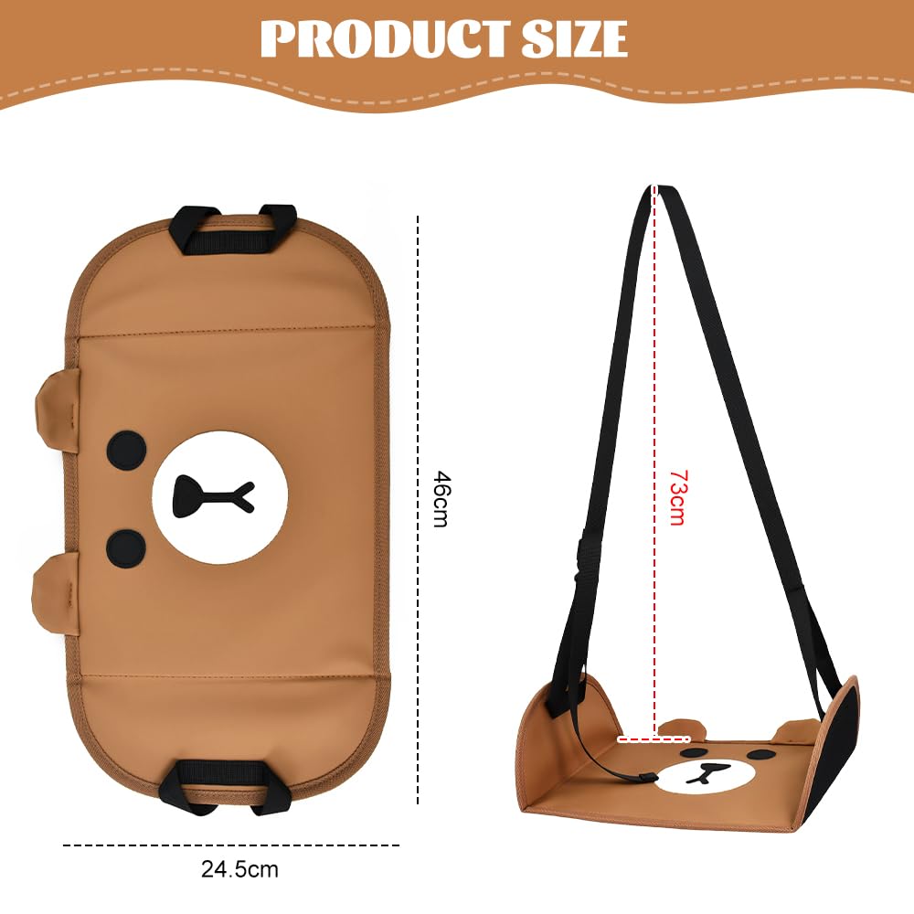 reposapiés coche niño, reposapies avión con Correa Ajustable y Panel para Soporte, reposapié silla coche diseño de oso lindo, reposapiés de avión para viaje