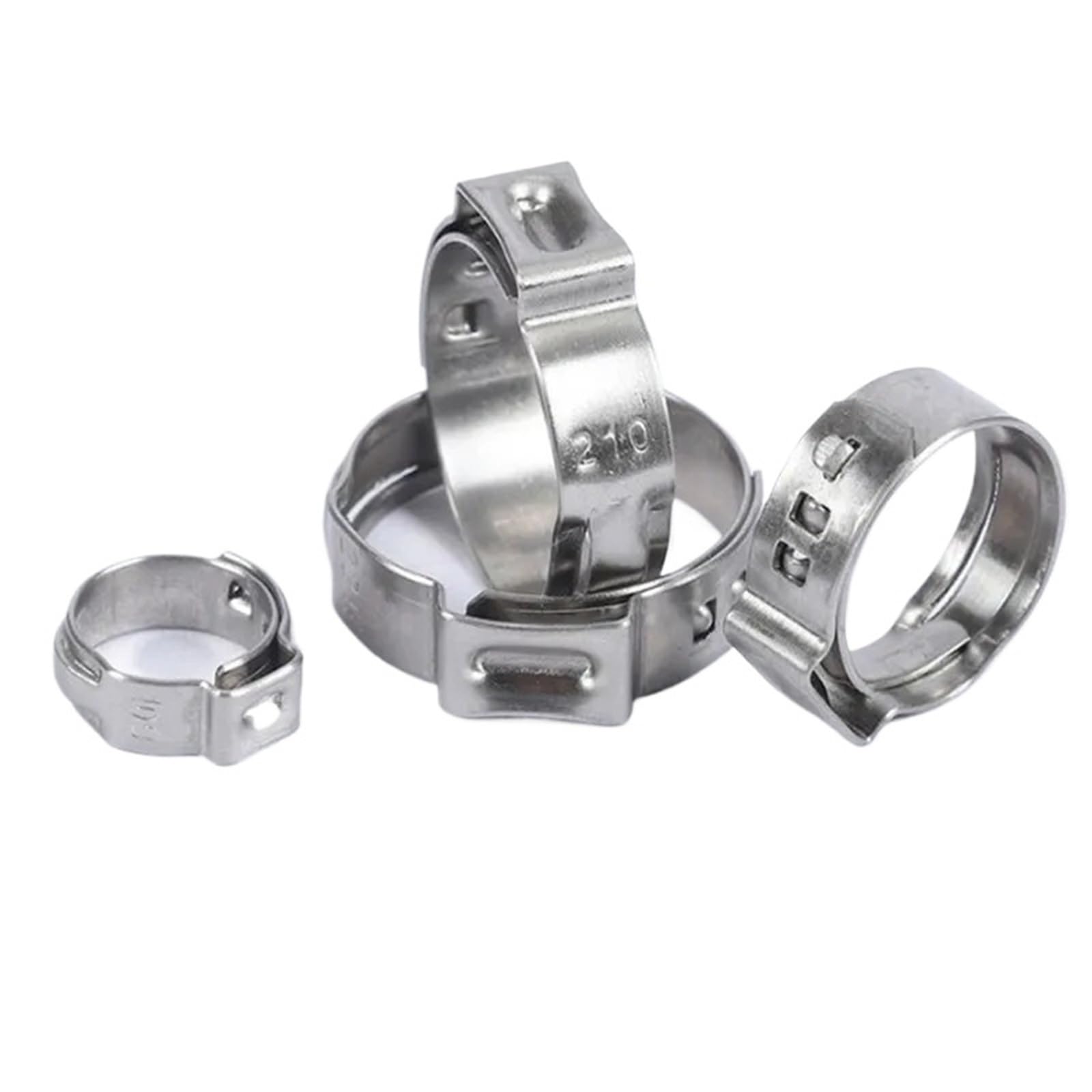 Schlauchschellen Aus Edelstahl 100 Stück 5,30 mm bis 30 mm Schlauchschellen, einohrig, stufenlos, 304 Edelstahl(37.8-41mm 100pcs)