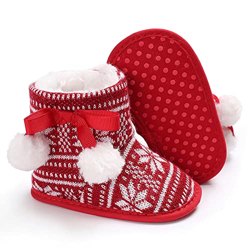 Size 7 Toddler Shoes Christmas Snowflake Print Shoes Baby Girls Boys Soft Toddler Baby Boy's Leather Sneaker4