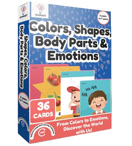 Image of Edsmart Flash Cards - Combo of 2 Sets Veggies, Fruits, Dairy Products, Colors, Shapes and More (Edsmart Flash Cards Combo of 2 Sets - Colors, Shapes, Bodyparts & Vehicles, Seasons & Occupation)