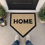 Purora Home Plate Doormat-21x22 L-Natural Eco Friendly Coco Coir Fiber, Durable Anti-Slip Backing Rug, Welcome Indoor Outdoor Doormat for Front Door, Porch, Garage, or Mudroom