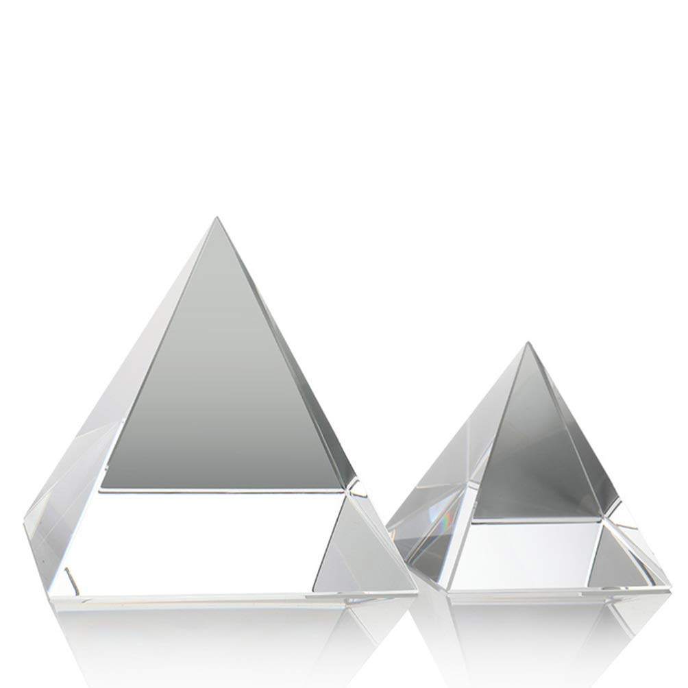 Optical Crystal Prism Clear Pyramid: Glass Prisms, Triangular Prism for Home Art Decor