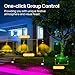 Linkind Smart Solar Spot Lights Outdoor SL5 with Motion Sensor, APP Control Color Changing Solar Halloween Lights Outdoor, IP65 Landscape Lighting for Yard, Garden, Pathway(6 Pack)
