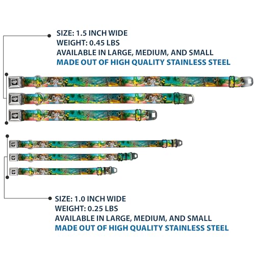 Collier pour chien réglable 33-43 cm motif Magicien d'Oz sangle large