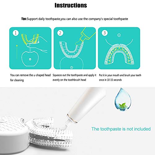 V-WHITE Spazzolino da denti elettrico a forma di U...