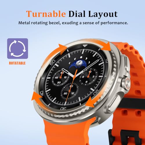Carcasa para Galaxy Watch 8 Classic 46mm Amizee funda protectora PC dura anti-choque 2