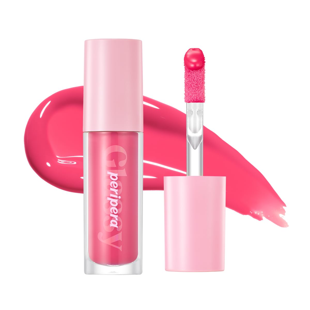 PeriperaInk Glasting Lip Gloss, Non-Sticky, Gloss Shine, 4XL Wand for Easy Application, Korean Lip Gloss, Fuller Looking Lips, Buttery Soft, Long Lasting Lip (014 FIND JOY)