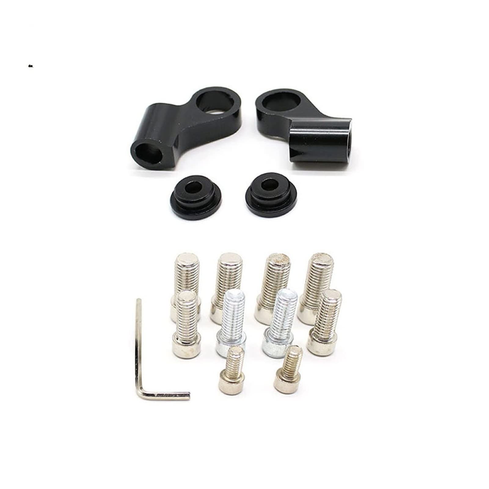 2pcs/para Lusterka Motocyklowego Lusterka Hulajnogi E-rowerowe Lusterka Wsteczowe CNC Lustra Boczne (Kolor : Chrom)