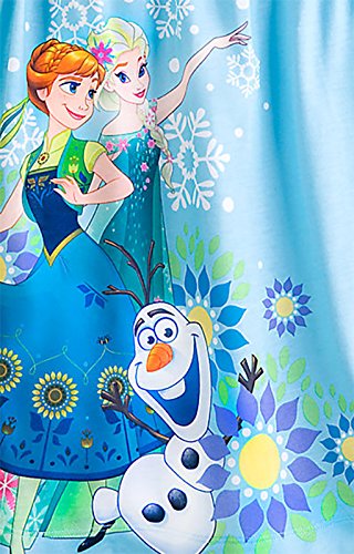 Disney Store Frozen Anna, Elsa & Olaf Long Sleeve Nightshirt Nightgown For Girls, Blue, Size 7/8 #TOP3