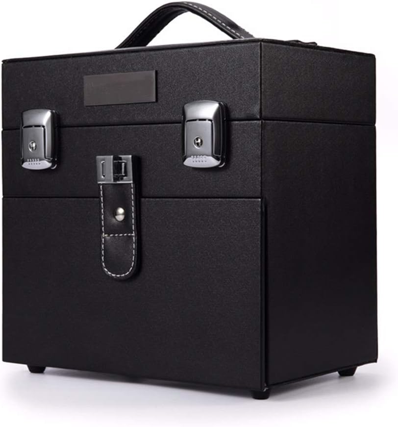 Cosmetic Case Professional Multi-Layer Drawer e Vanity Case Capacity Nail Storage Box Toolbox (Pink)