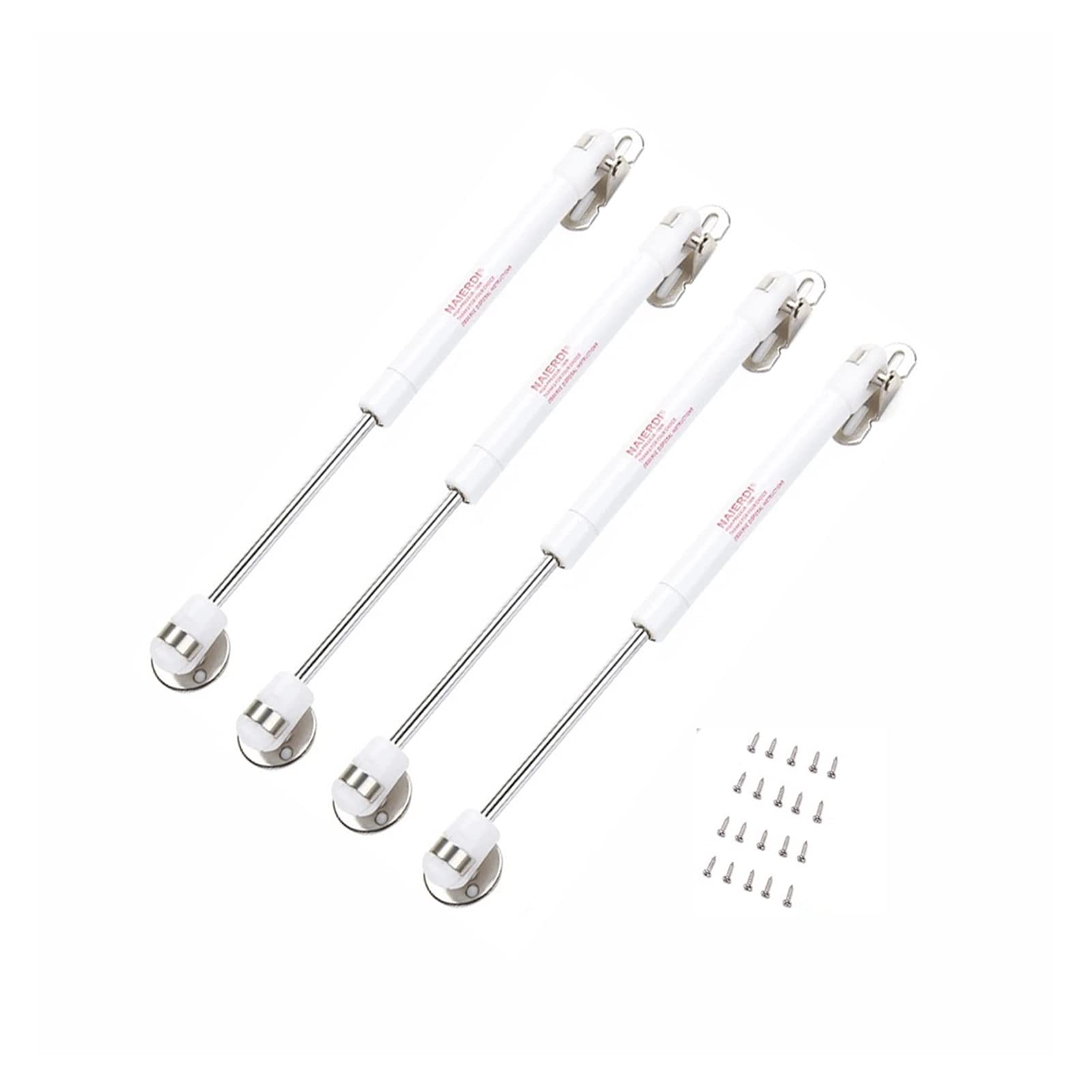 Shundeed White 4Pcs Brass Core Furniture Gas Spring Hinge, Kitchen Cabinet Door Support Hydraulic Hinge(White)