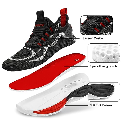 Runside Boys Girls Sneakers, Lace Up Kids Tennis Shoes For Walking/Running Lightweight Breathable Gym Shoes Outdoor thumb #2