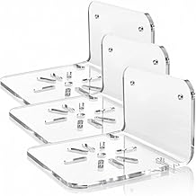 BIGIMALL Acrylic Wall Mount Stand Holder Bracket for CCTV Dome Security WiFi Camera Home Outdoor Indoor Office Shop Pack of 3 (8 Holes)