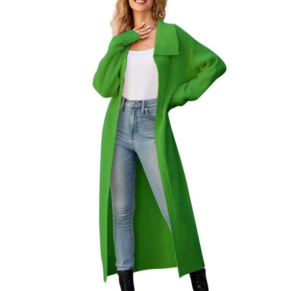 Gebreid vest met lange mouwen voor dames, herfst, open