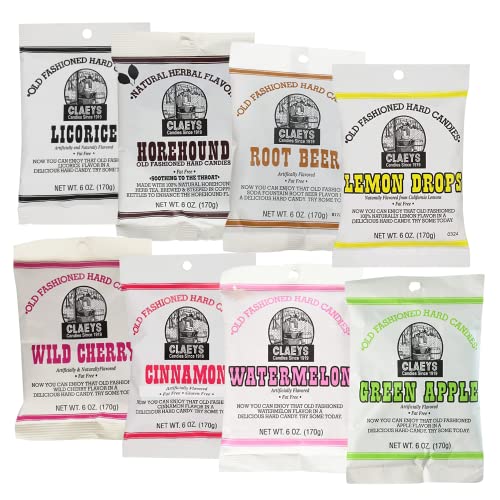 Ultimate Hard Candy Assortment Bundle. Includes Eight-6 Oz Bags Of Claeys Old Fashioned Hard Candy. One Bag Each Of Eight Different Flavors Of Claeys Candy! Comes With A Bellatavo Fridge Magnet! #TOP4